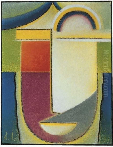 Abstrakter Kopf: Ostern Oil Painting by Alexei Jawlensky