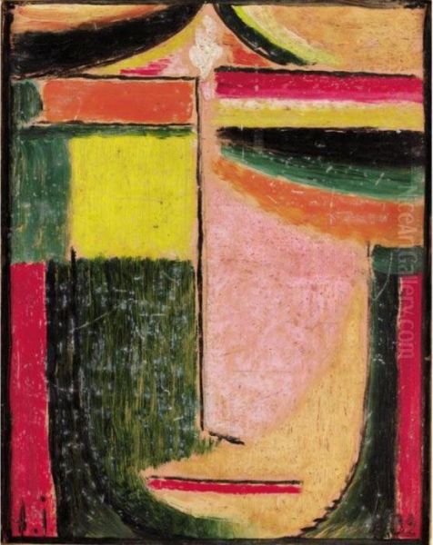 Abstrakter Kopf (abstract Head) Oil Painting by Alexei Jawlensky