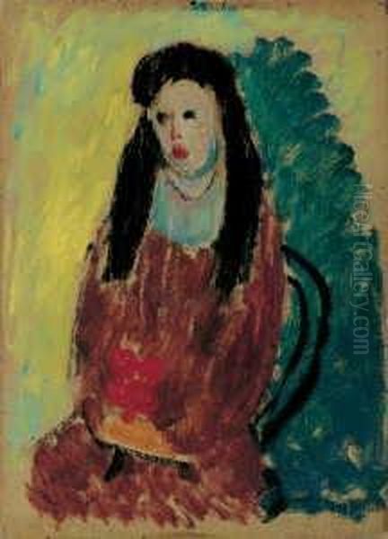 Junges Madchen Oil Painting by Alexei Jawlensky