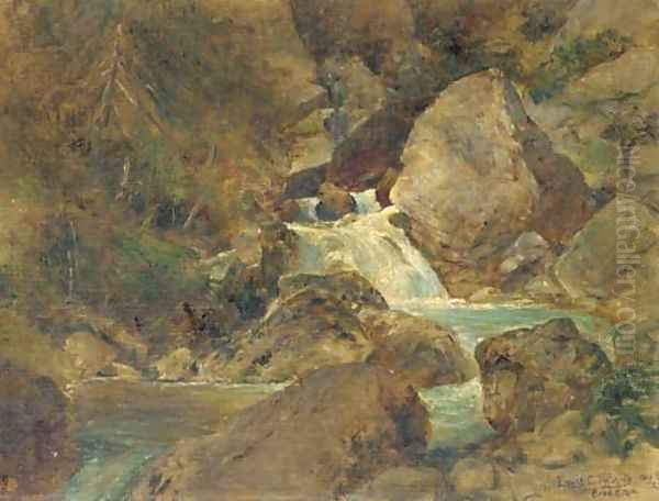 Mountain Stream Oil Painting by Louis Comfort Tiffany