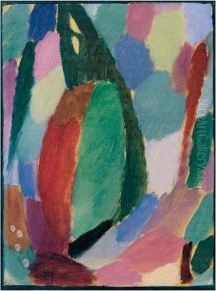 Variation: Gedampftes Licht (variation: Subdued Light) Oil Painting by Alexei Jawlensky