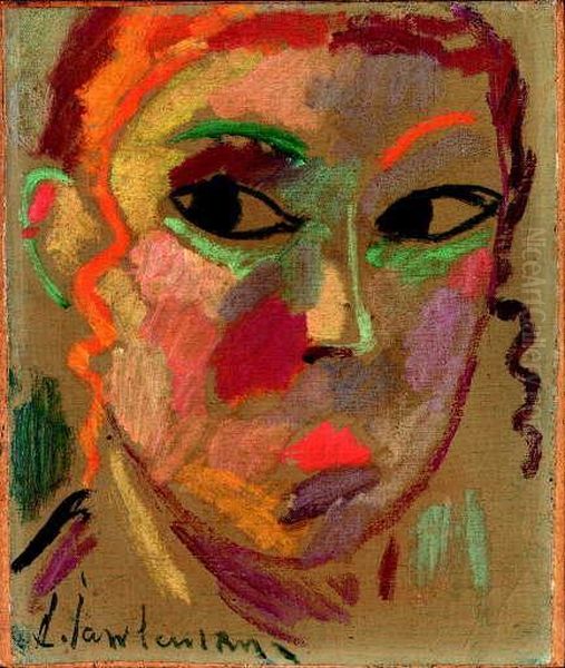 Lisa Kmmel Oil Painting by Alexei Jawlensky