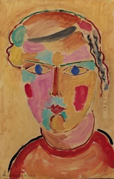 Mdchenkopf, Helle Erscheinung Oil Painting by Alexei Jawlensky