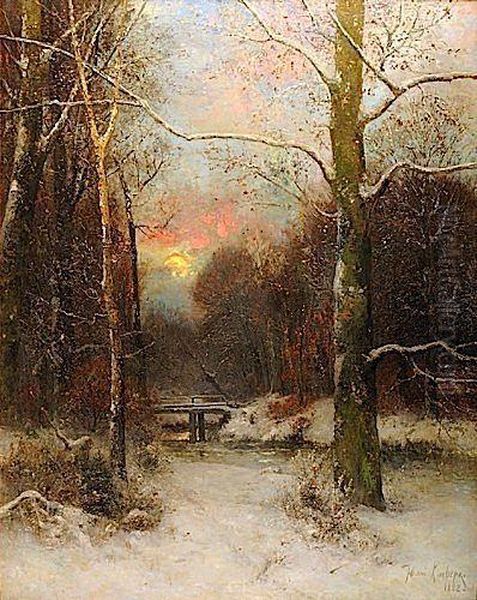 Paysage A La Riviere Oil Painting by Iulii Iul'evich (Julius) Klever