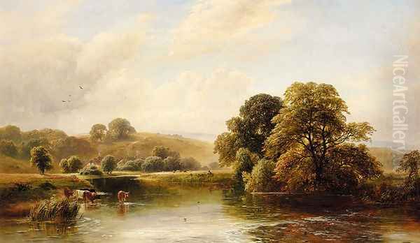 The Trent Near Ingleby Oil Painting by George Turner