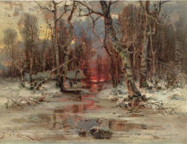 Forest Clearing Oil Painting by Iulii Iul'evich (Julius) Klever