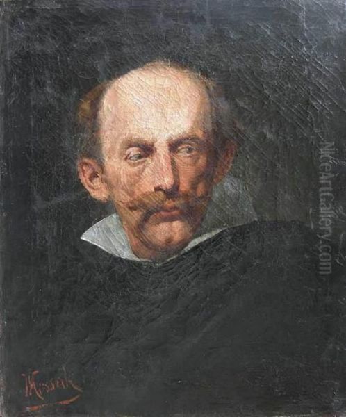 Portret Mezczyzny Oil Painting by Wojciech Von Kossak