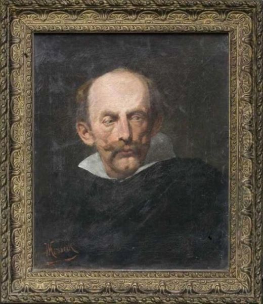 Portret Meski Oil Painting by Wojciech Von Kossak