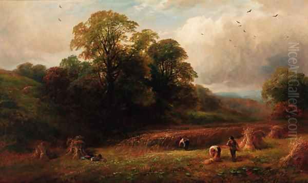 Harvest Oil Painting by George Turner