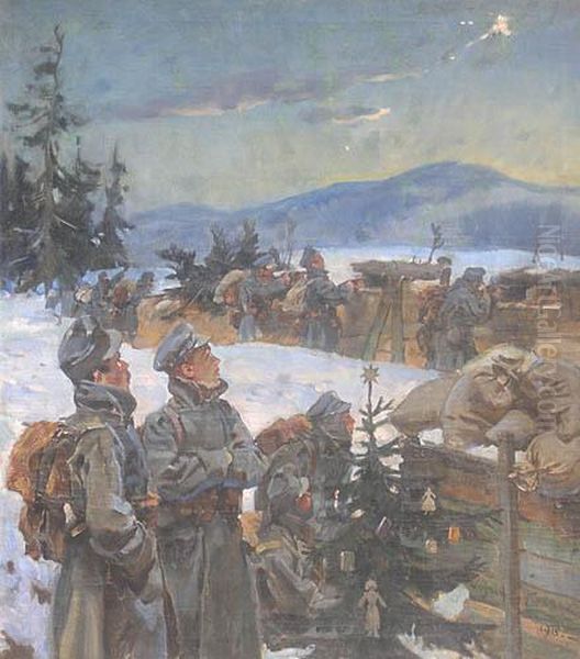 Gwiazdka Legionowa Oil Painting by Wojciech Von Kossak