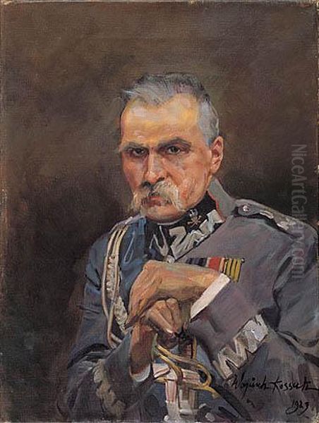 Marszalek Pilsudski 1929 R. Oil Painting by Wojciech Von Kossak