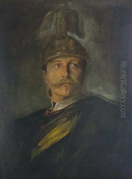 Bildnis Kaiser Wilhelm Ii Oil Painting by Franz von Lenbach