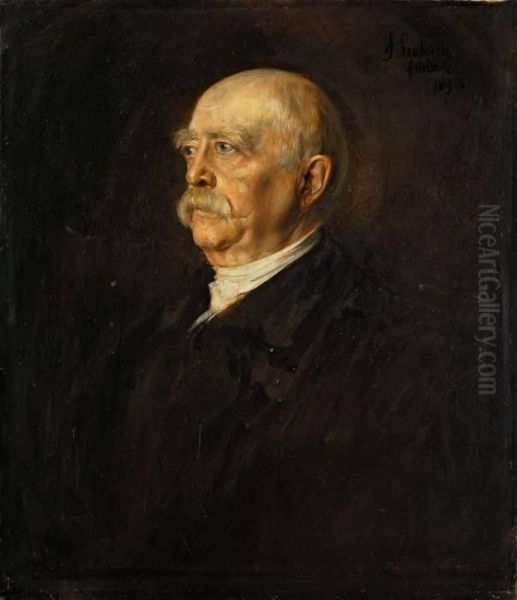 Otto Furst Von Bismarck Oil Painting by Franz von Lenbach