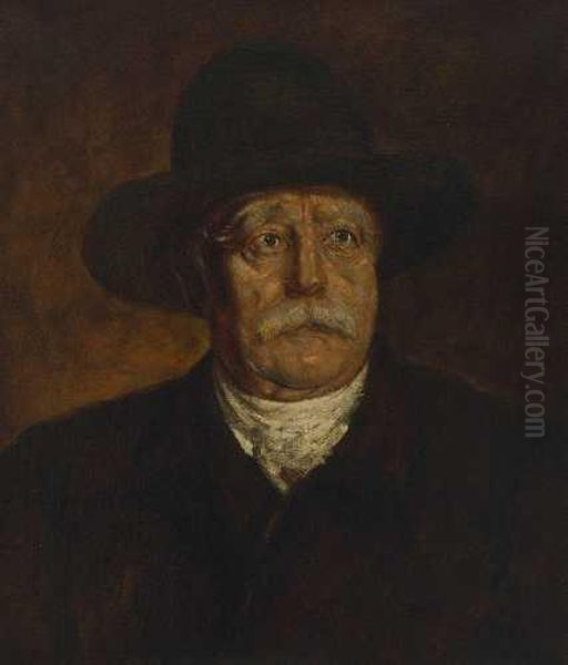 Otto Furst Von Bismarck Oil Painting by Franz von Lenbach