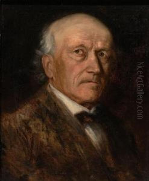 Portrait Of A Gentleman Oil Painting by Franz von Lenbach