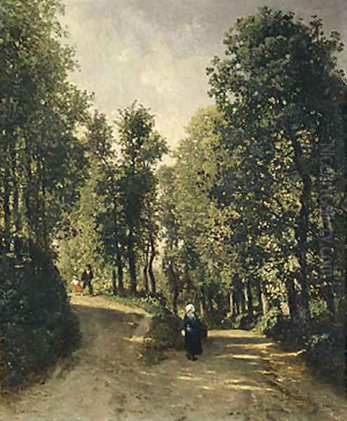 Road in the Woods Oil Painting by Constant Troyon