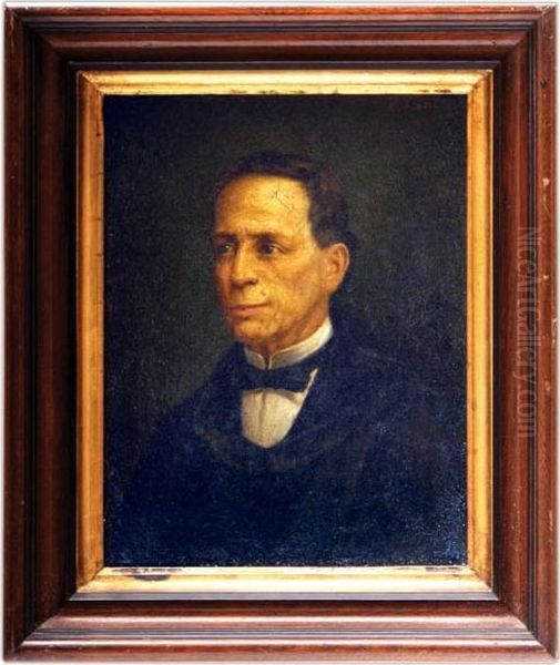 Retrato De Don Jose De Ortega De Rocafuerte Oil Painting by Franz von Lenbach