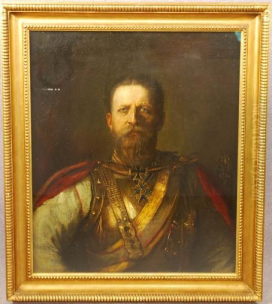 Portrait Frederick Iii Of Prussia Oil Painting by Franz von Lenbach