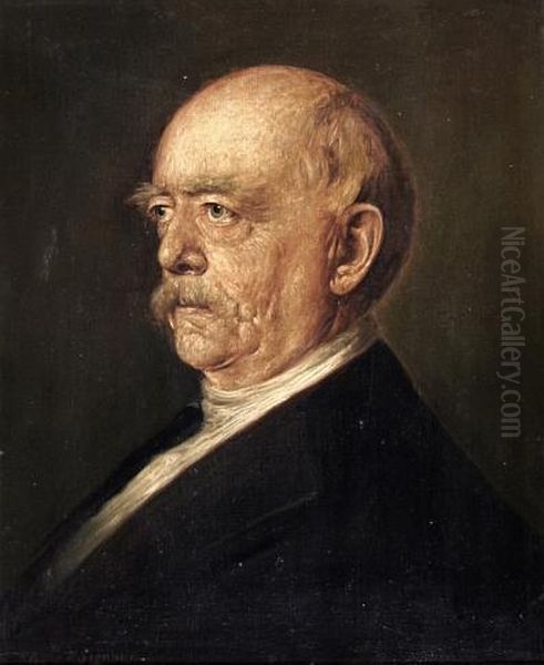 Portrat Des Fursten Von Bismarck Oil Painting by Franz von Lenbach