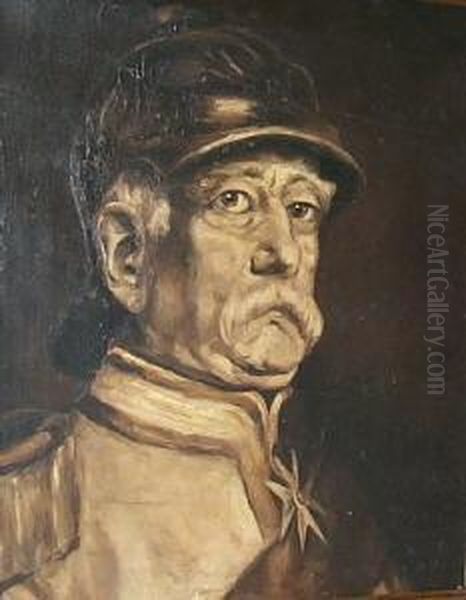 Portait Von Bismarck. Unten Rechts Signiert Und Datiert Lenbach 1899 Oil Painting by Franz von Lenbach