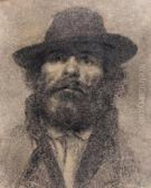 Portrait D'homme Oil Painting by Adolph von Menzel