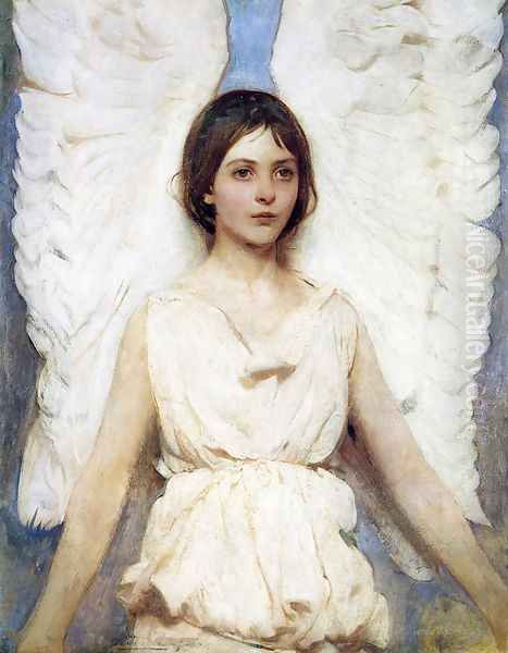 Angel Oil Painting by Abbott Handerson Thayer