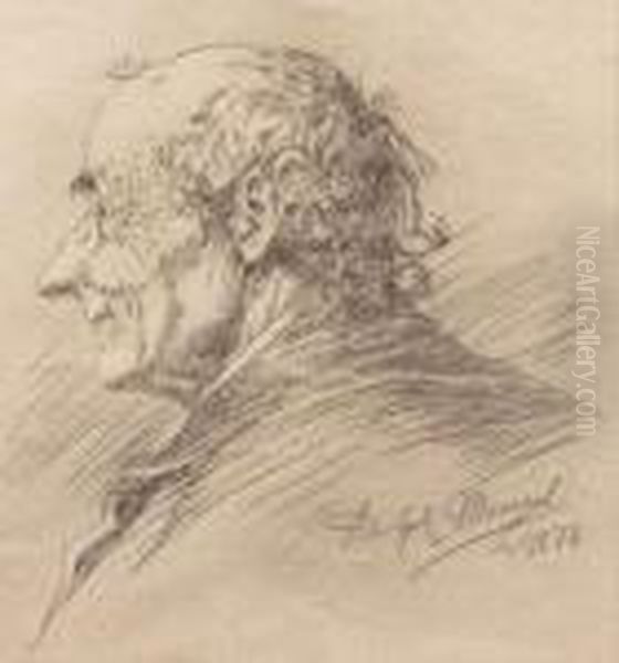 Mann Im Profil by Adolph von Menzel