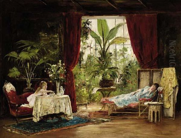 The Little Sugar Thief Oil Painting by Mihaly Munkacsy