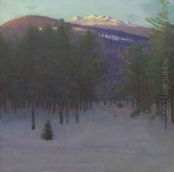 Monadnock in Winter Oil Painting by Abbott Handerson Thayer