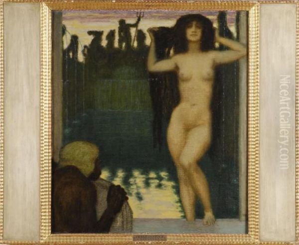 Betsabea Oil Painting by Franz von Stuck