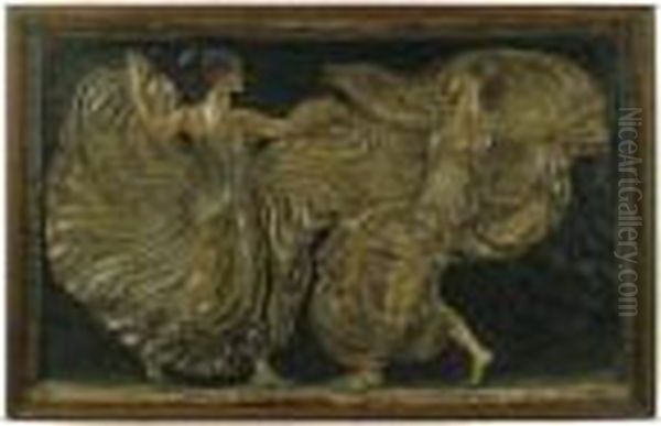 Serpentinen Tanzerinnen (serpentine Dancers) Oil Painting by Franz von Stuck