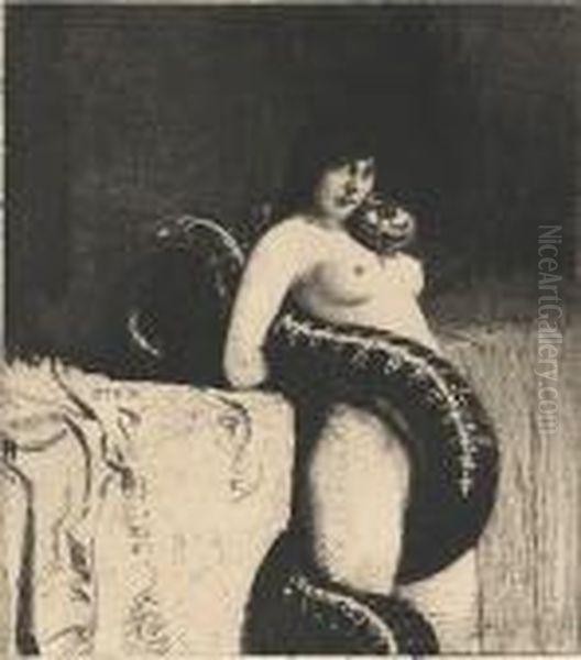 Die Sinnlichkeit Oil Painting by Franz von Stuck