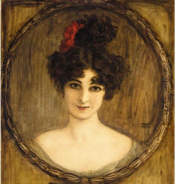 Saharet Oil Painting by Franz von Stuck