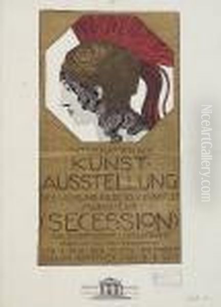 Internationale Kunst-ausstellung
 Des Vereins Bildender Kunstler Munchens (secession). Oil Painting by Franz von Stuck