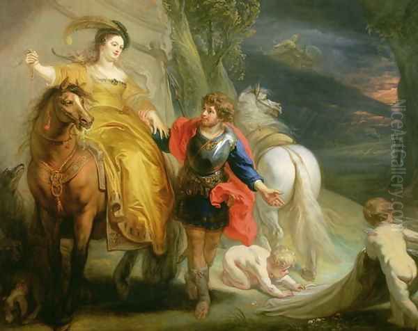 Dido and Aeneas Oil Painting by Theodor Van Thulden