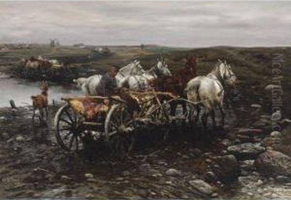 Returning Home Oil Painting by Alfred Wierusz-Kowalski