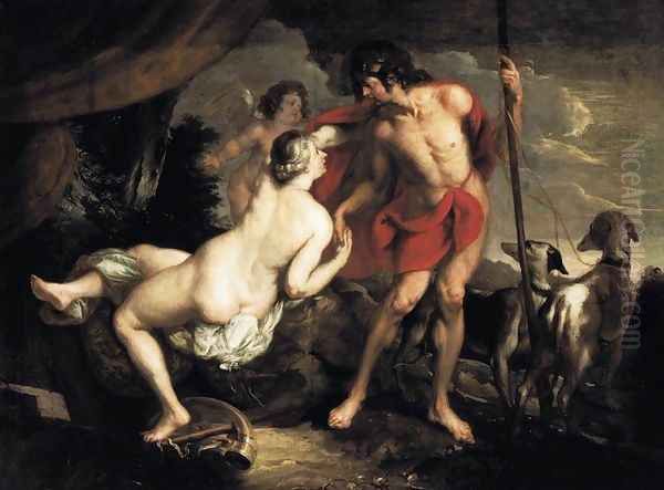 Venus and Adonis Oil Painting by Theodor Van Thulden