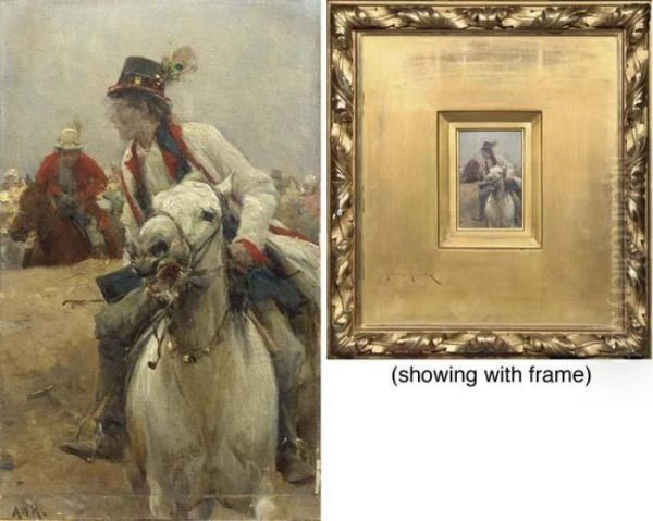 The Wedding Day: Cossacks On Horseback Oil Painting by Alfred Wierusz-Kowalski