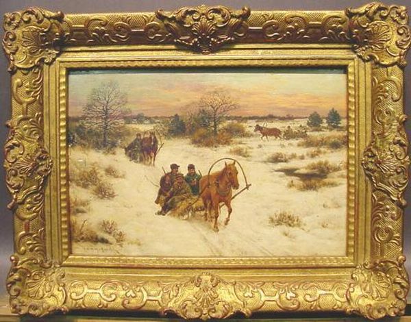 After The Hunt
Bears Signature Oil Painting by Alfred Wierusz-Kowalski