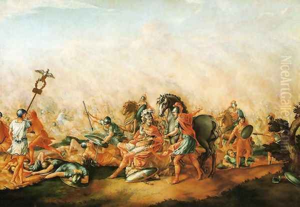 The Death of paulus Aemilius at the Battle of Cannae Oil Painting by John Trumbull