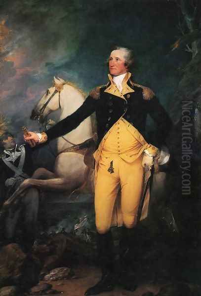 George Washington before the Battle of Trenton Oil Painting by John Trumbull