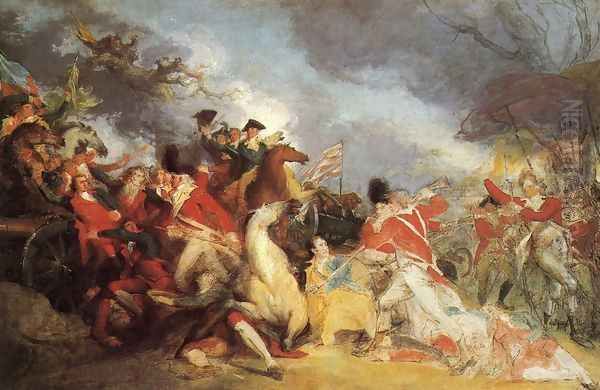 The Death of General Mercer at the Battle of Princeton (unfinished version) Oil Painting by John Trumbull