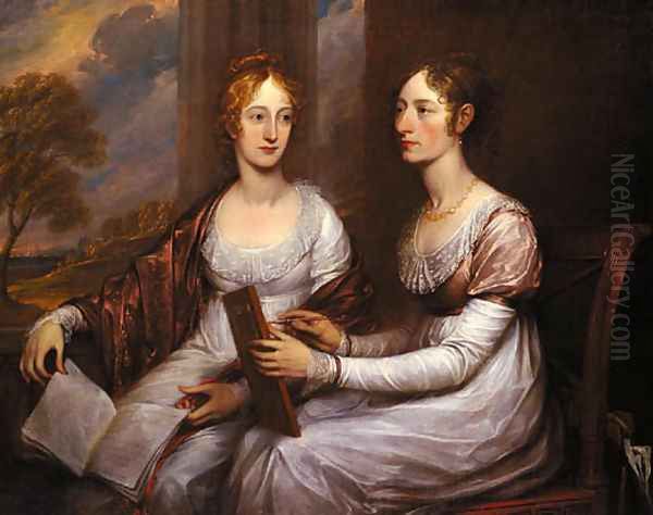 The Misses Mary and Hannah Murray Oil Painting by John Trumbull