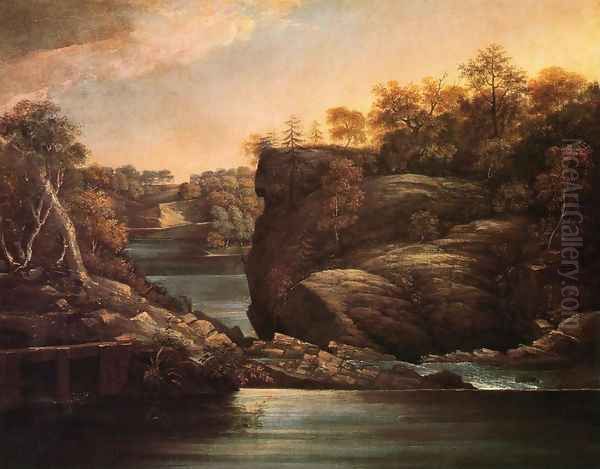 Norwich Falls Oil Painting by John Trumbull