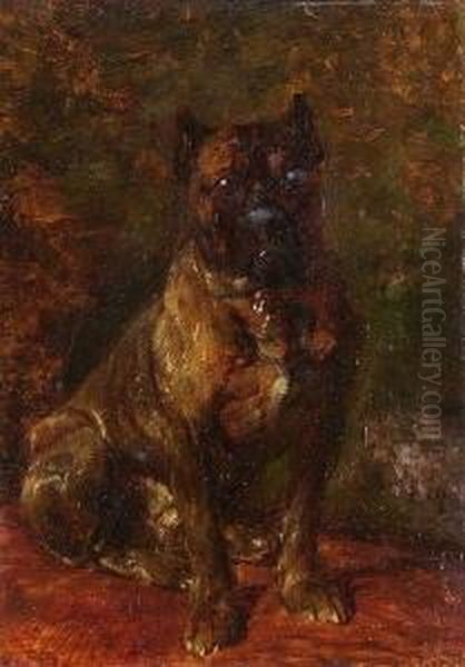 Der Boxer-hund Oil Painting by Heinrich Johann Von Zugel