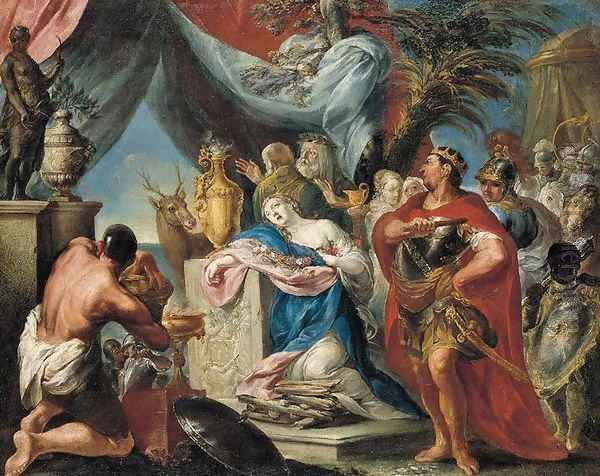 The Sacrifice Of Iphigenia Oil Painting by Felice Torelli