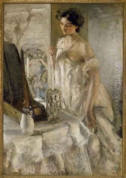 The Pearl Necklace, c.1905 Oil Painting by Henry Tonks