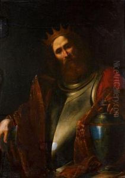 < Clovis, Roi Des Francs >. Oil Painting by Aubin Vouet