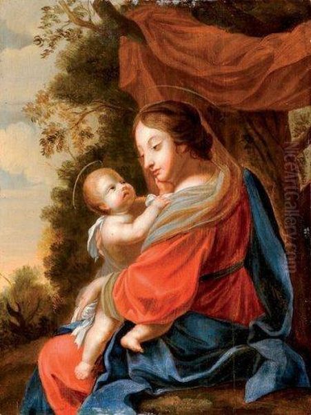 Vierge A L'enfant Oil Painting by Aubin Vouet