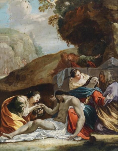 The Lamentation Of Christ Oil Painting by Aubin Vouet